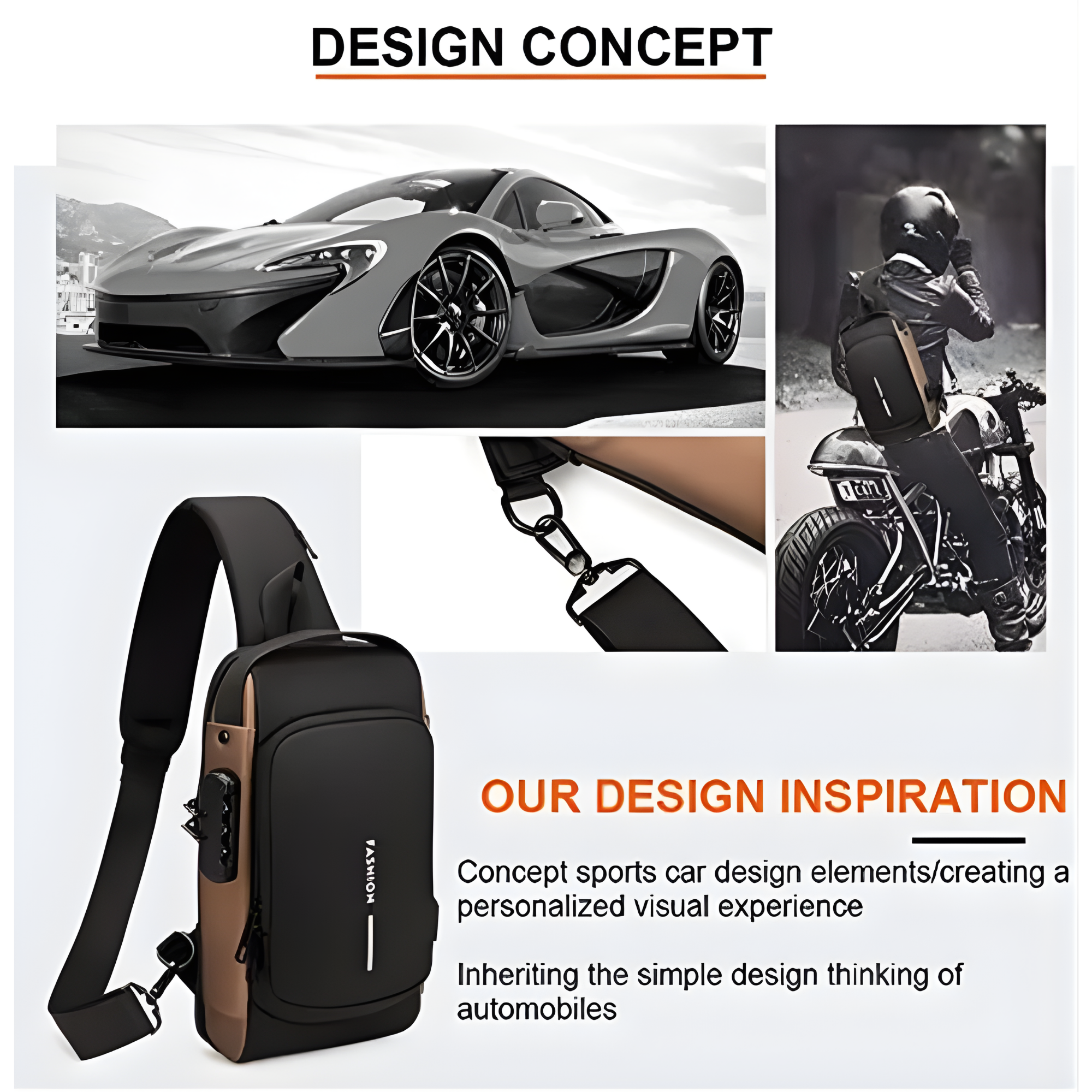 Bolso Antirrobo Premium Con Candado | Impermeable, USB y Tira Reflectante | Bolso cruzado