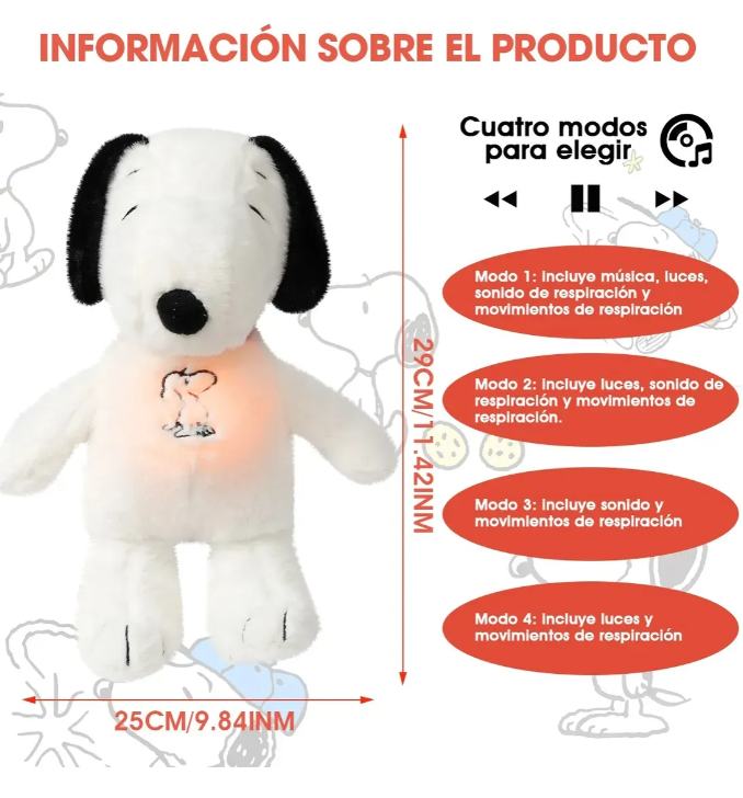 Peluche Snoopy Antistrés – Respiración Calmante